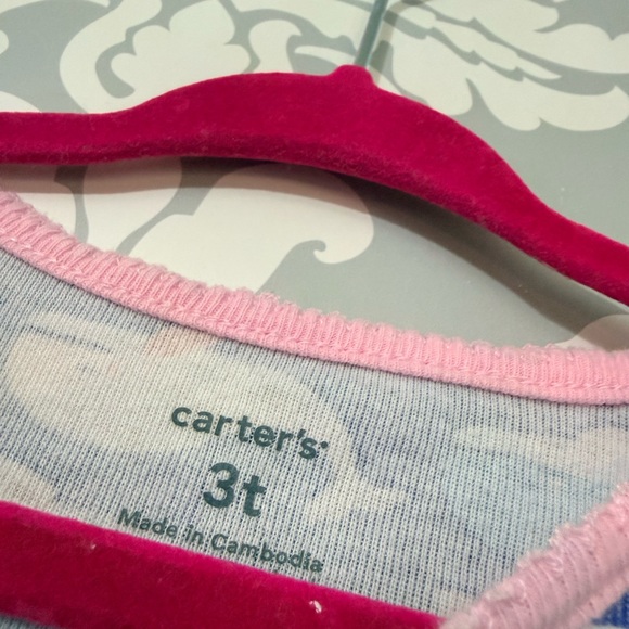 10/$25 • Carters Whale Print Zip Cotton Footed Sleeper - Picture 3 of 3
